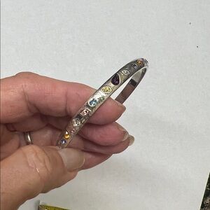 Brighton Silver Bracelet w/Pink Purple Blue Gemstones